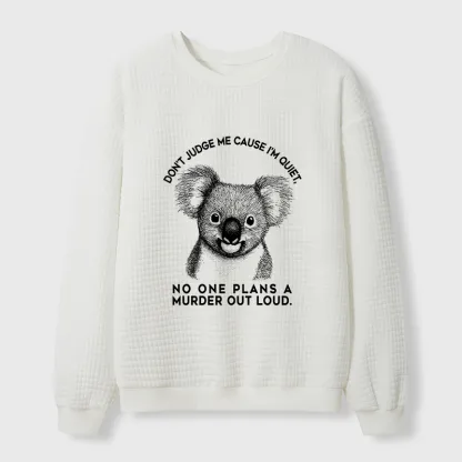 Tokyo-Tiger Koala：Quiet Minds, Big Plans Waffle Sweatshirt