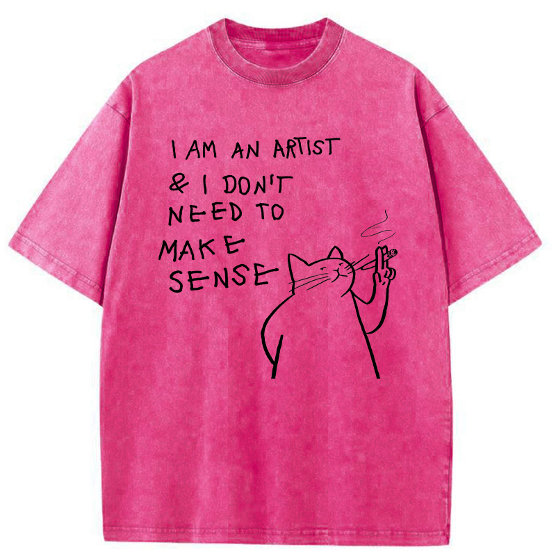 Tokyo-Tiger I Make Art, Not Sense Washed T-Shirt