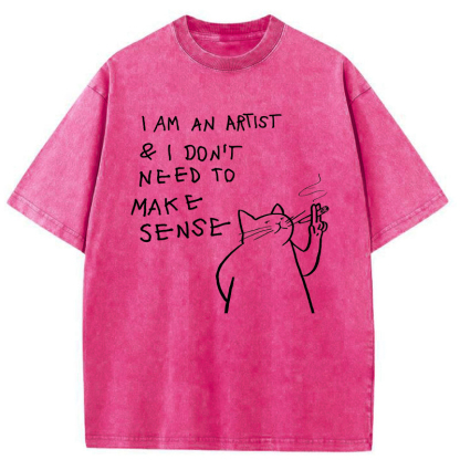 Tokyo-Tiger I Make Art, Not Sense Washed T-Shirt