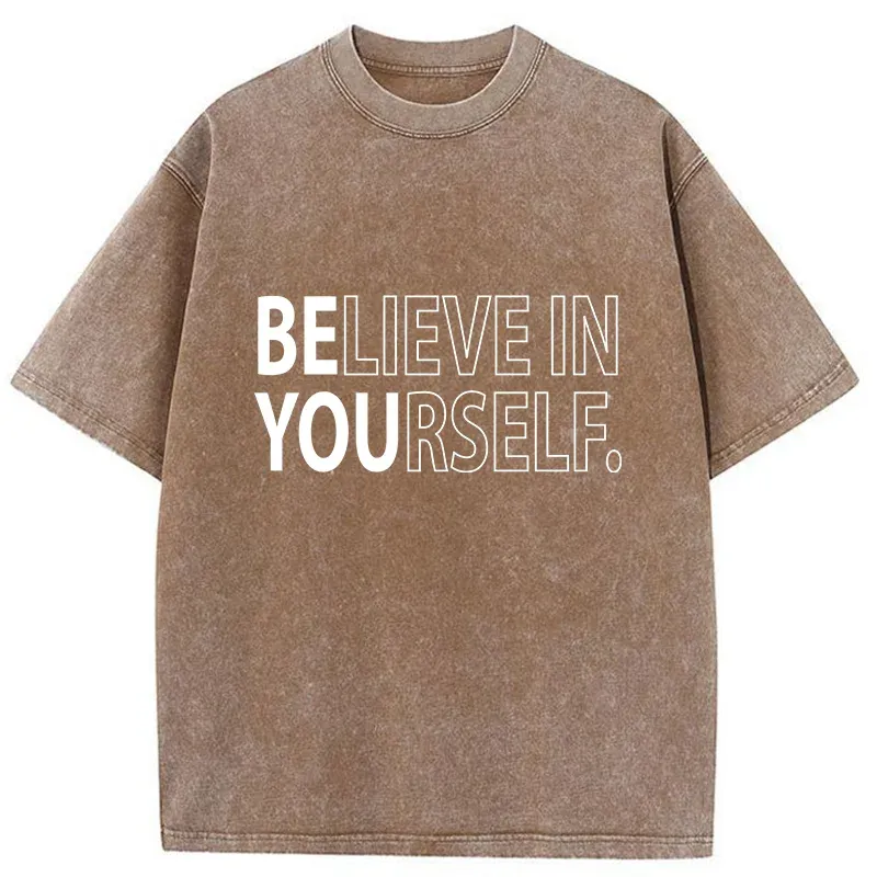 Tokyo-Tiger Motivational Quotes Washed T-Shirt