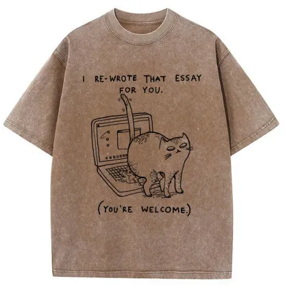 Tokyo-Tiger Troublemaking Cat Washed T-Shirt