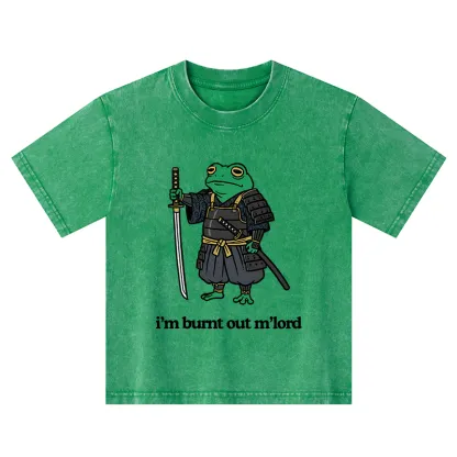 Tokyo-Tiger Tired Frog Kids Washed T-Shirt