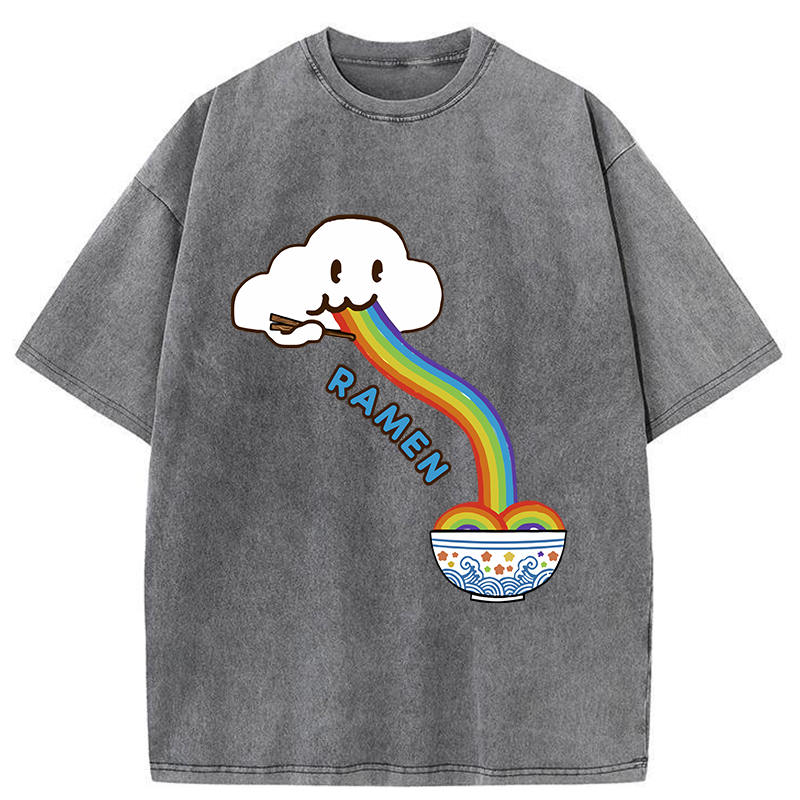 Tokyo-Tiger Rainbow Ramen Washed T-Shirt