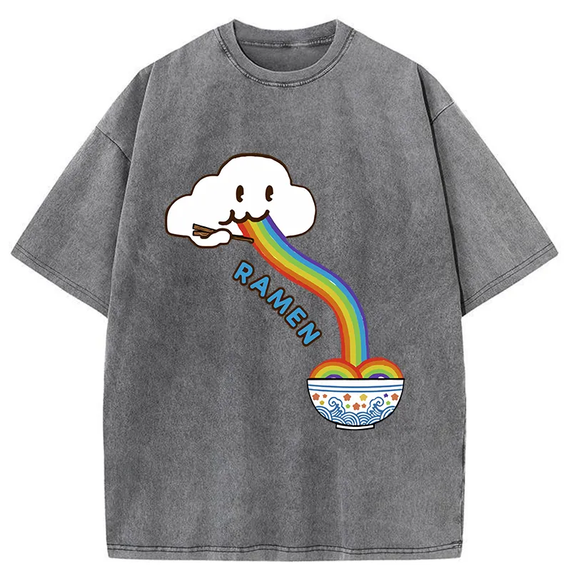 Tokyo-Tiger Rainbow Ramen Washed T-Shirt