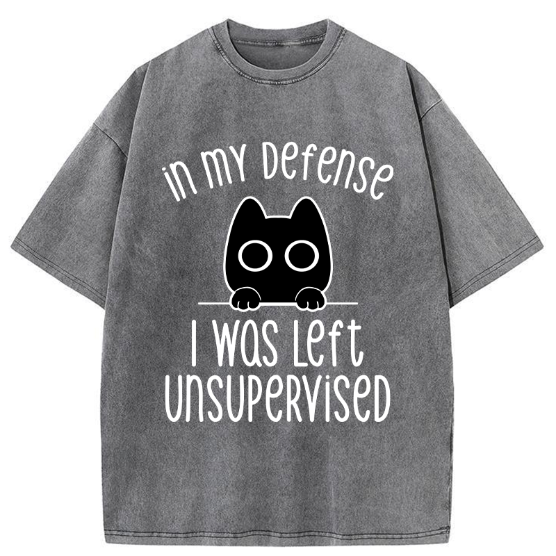 Tokyo-Tiger Defending Cat Funny Washed T-Shirt