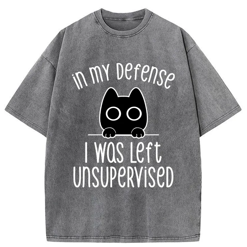 Tokyo-Tiger Defending Cat Funny Washed T-Shirt