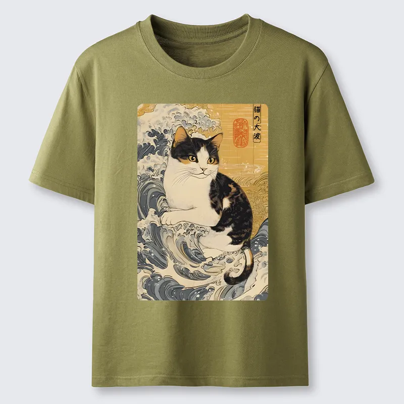 Tokyo-Tiger Surfing Cat Classic T-Shirt