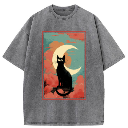 Tokyo-Tiger The Crescent Watcher Washed T-Shirt