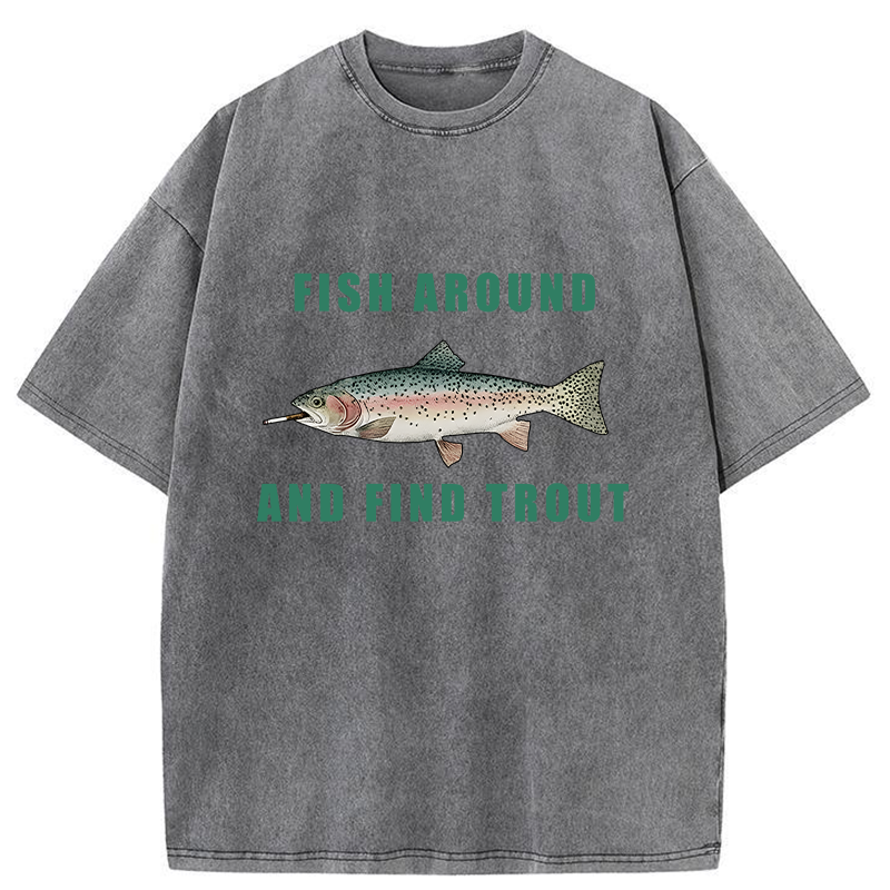 Tokyo-Tiger Searching For Trout Washed T-Shirt