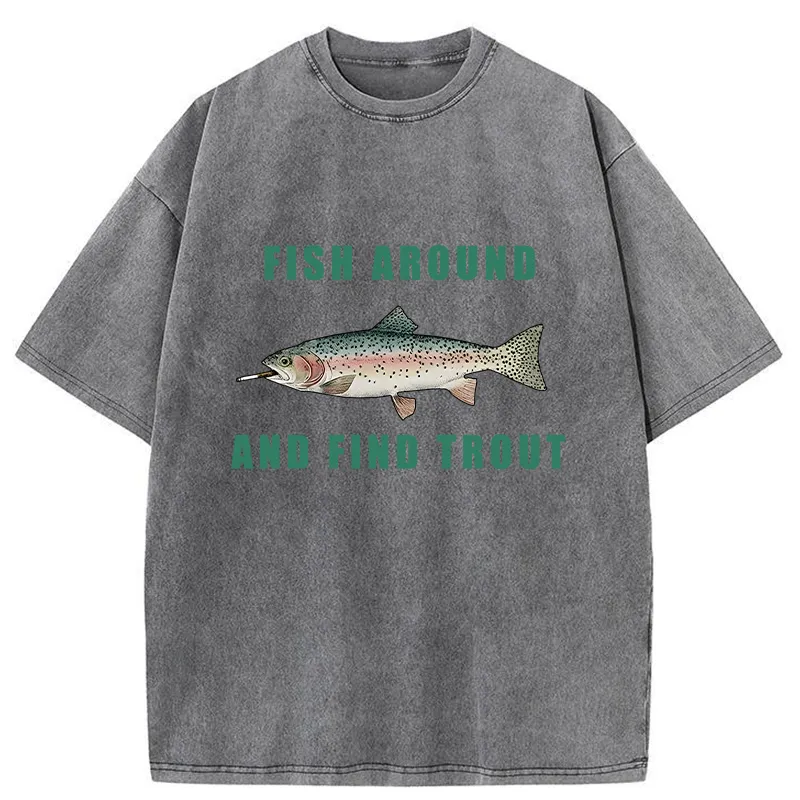 Tokyo-Tiger Searching For Trout Washed T-Shirt