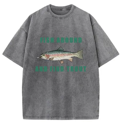 Tokyo-Tiger Searching For Trout Washed T-Shirt