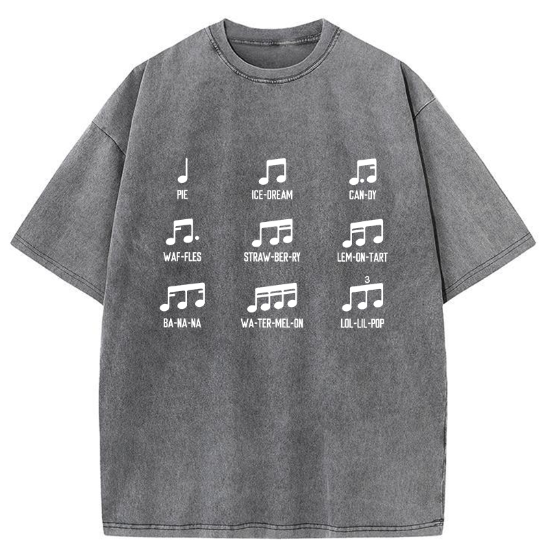 Tokyo-Tiger Food Word Pronunciation Rhythm Washed T-Shirt