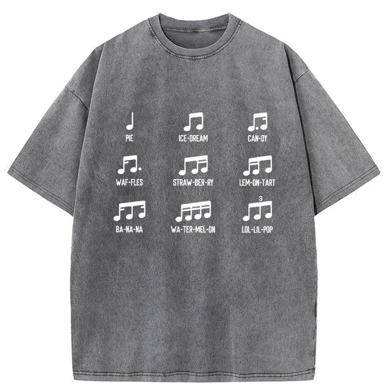 Tokyo-Tiger Food Word Pronunciation Rhythm Washed T-Shirt