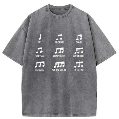 Tokyo-Tiger Food Word Pronunciation Rhythm Washed T-Shirt