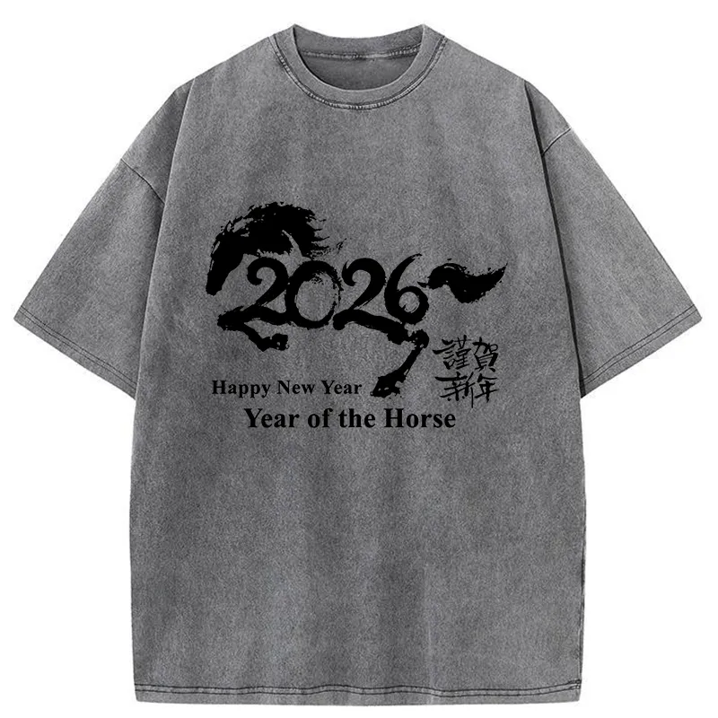 Tokyo-Tiger Year of the Horse 2026 Washed T-Shirt