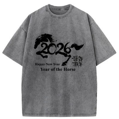 Tokyo-Tiger Year of the Horse 2026 Washed T-Shirt