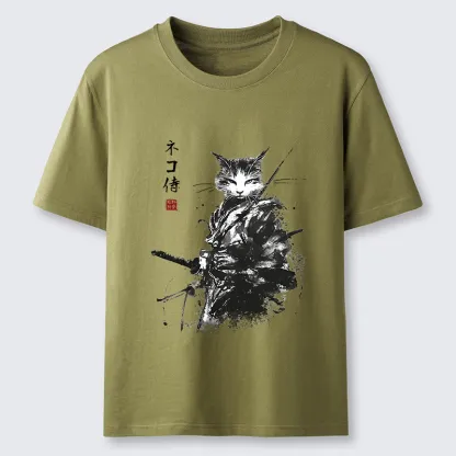 Tokyo-Tiger Inkblade Samurai Cat Classic T-Shirt