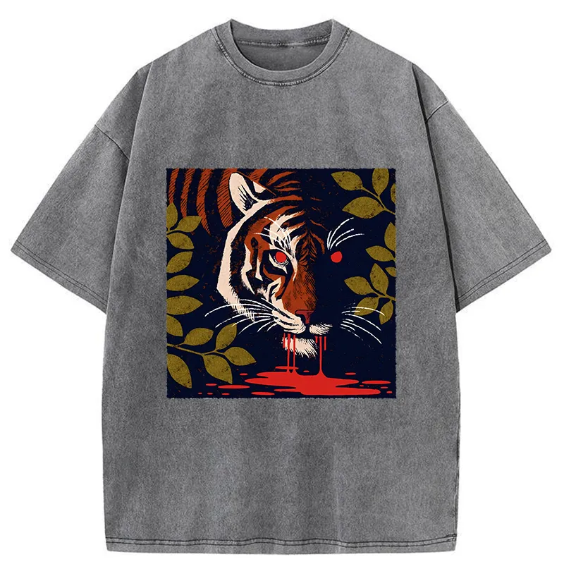 Tokyo-Tiger Tiger Lurking In The Darkness Washed T-Shirt Sale