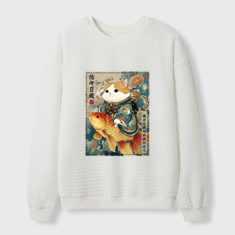 Tokyo-Tiger Go with the Flow Waffle Sweatshirt