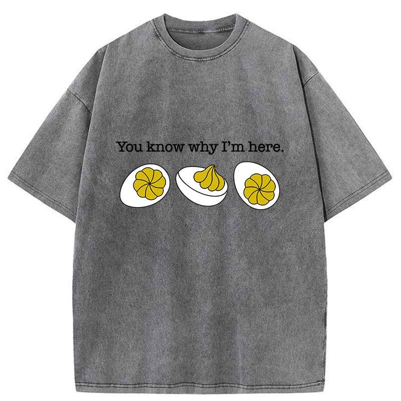 Tokyo-Tiger Deviled-Eggs Funny Washed T-Shirt
