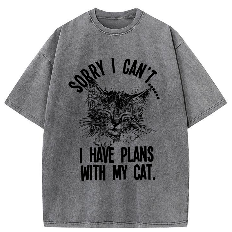 Tokyo-Tiger I Have An Agreement With My Cat Washed T-Shirt