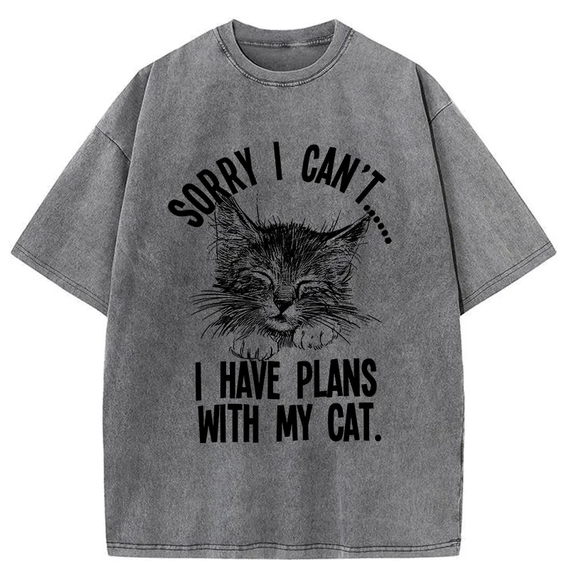 Tokyo-Tiger I Have An Agreement With My Cat Washed T-Shirt