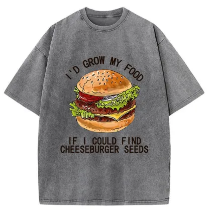 Tokyo-Tiger Looking For Hamburger Seeds Washed T-Shirt