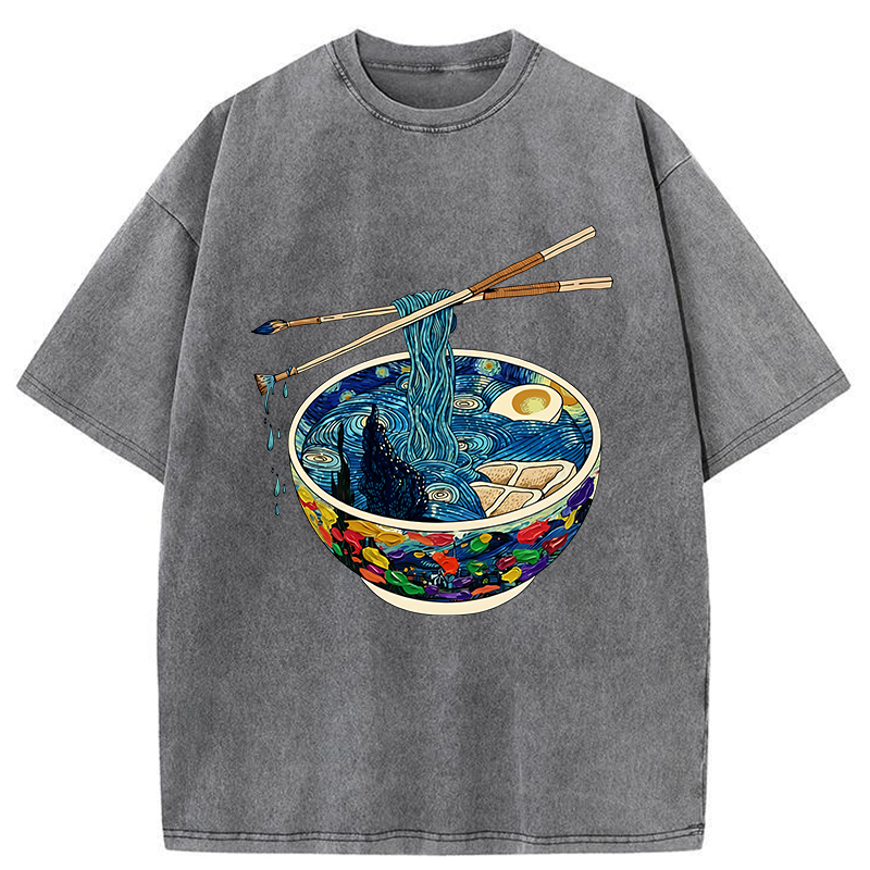 Tokyo-Tiger Van Gogh's Ramen Washed T-Shirt