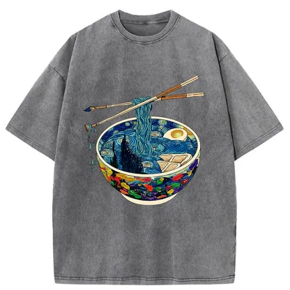 Tokyo-Tiger Van Gogh's Ramen Washed T-Shirt