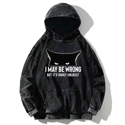 Tokyo-Tiger Cat Can Do No Wrong Washed Hoodie