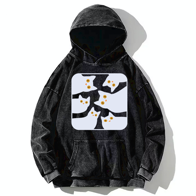 Tokyo-Tiger Cats Are Watching You Washed Hoodie