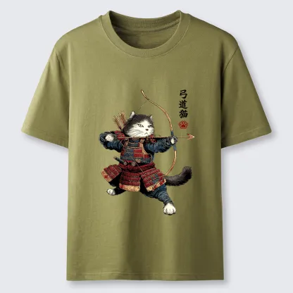 Tokyo-Tiger Kyudo Samurai Cat Classic T-Shirt