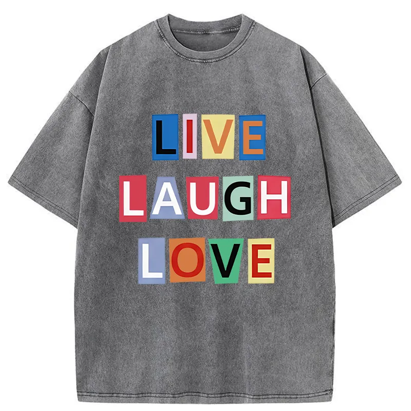 Tokyo-Tiger Live Laugh Love Washed T-Shirt