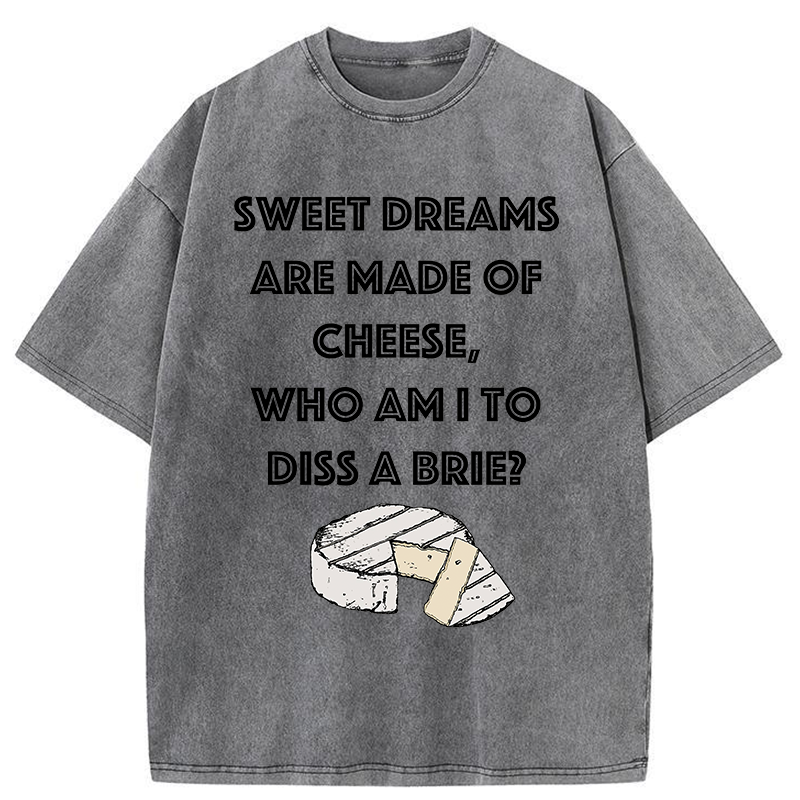 Tokyo-Tiger Funny Cheese Music Washed T-Shirt