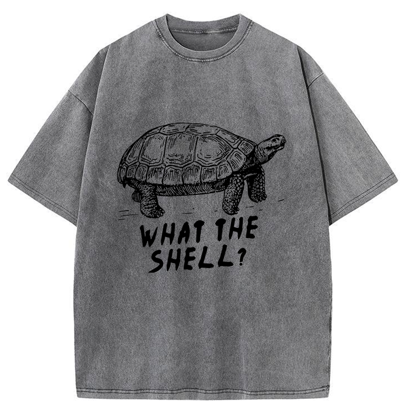 Tokyo-Tiger Funny What The Hell ?Washed T-Shirt