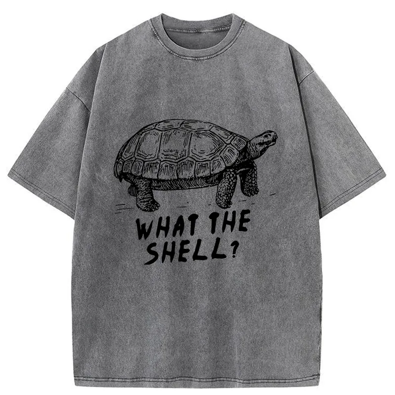 Tokyo-Tiger Funny What The Hell ?Washed T-Shirt