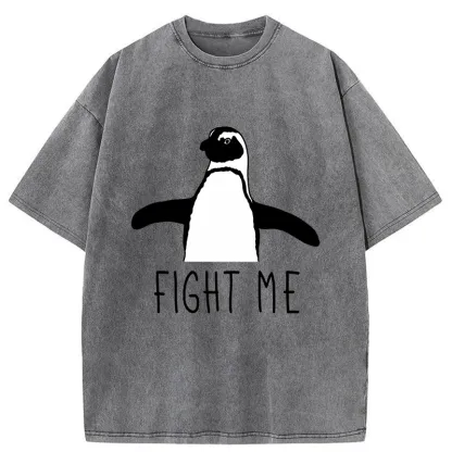 Tokyo-Tiger Fighting Penguins Washed T-Shirt