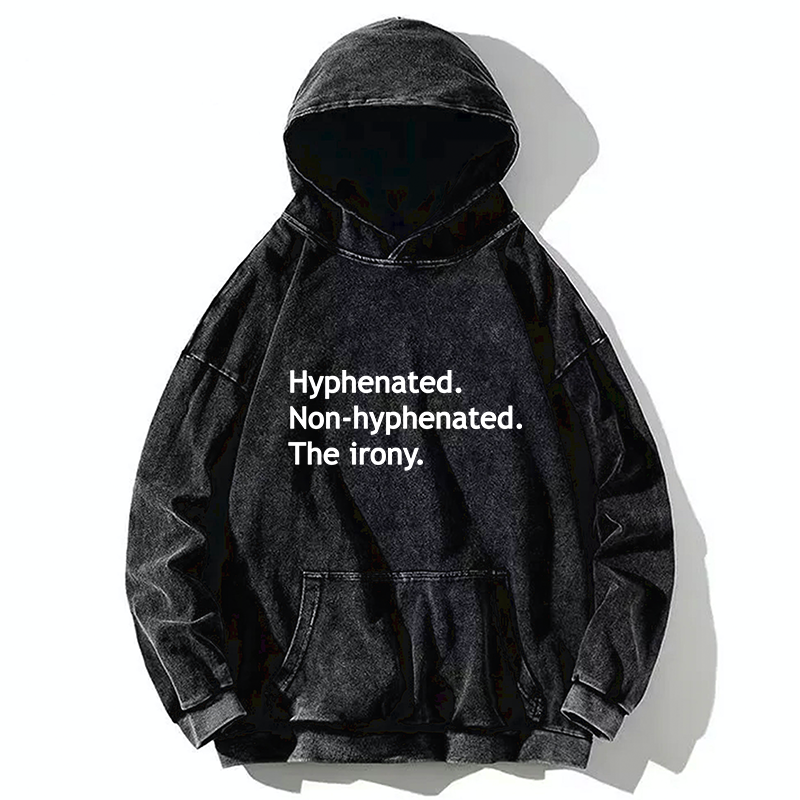 Tokyo-Tiger Hyphenated Funny Washed Hoodie