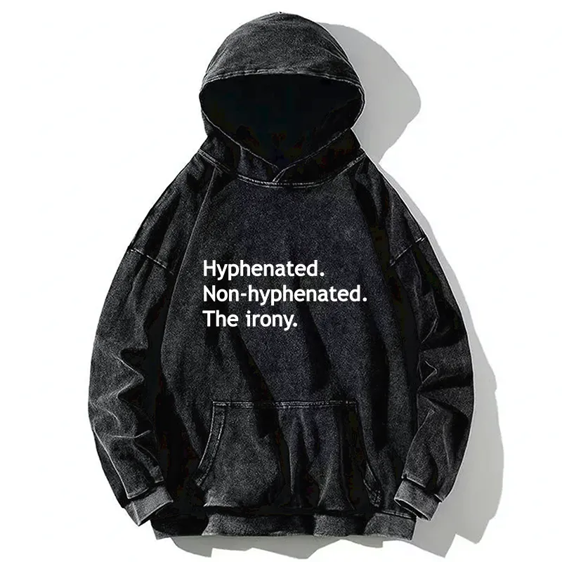 Tokyo-Tiger Hyphenated Funny Washed Hoodie