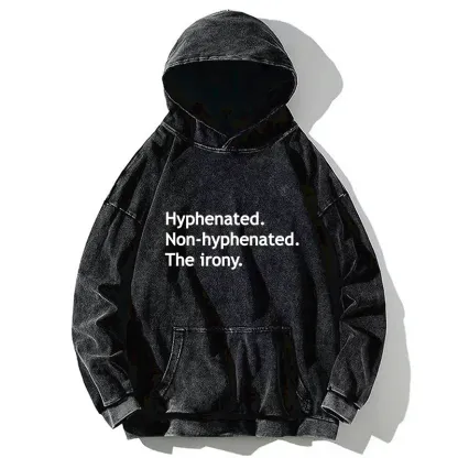 Tokyo-Tiger Hyphenated Funny Washed Hoodie