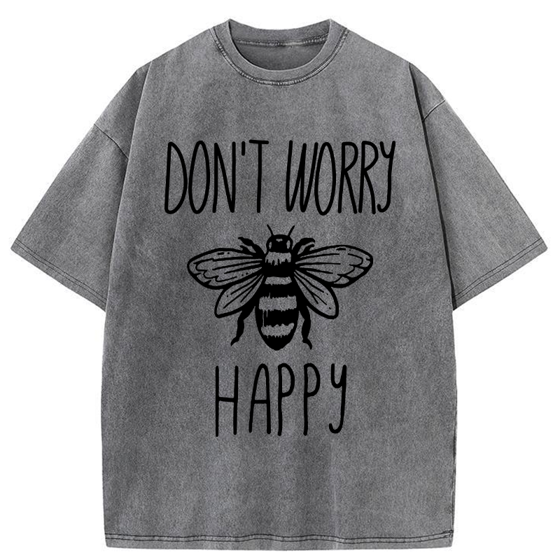 Tokyo-Tiger Don’t Worry Be Happy Washed T-Shirt