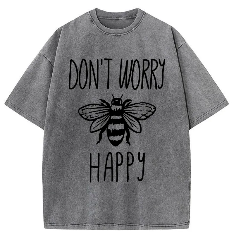 Tokyo-Tiger Don’t Worry Be Happy Washed T-Shirt Sale