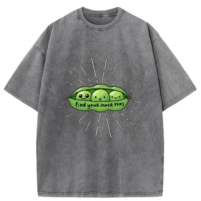 Tokyo-Tiger Find Your Inner Peas Washed T-Shirt