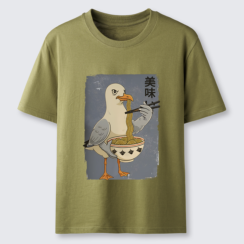 Tokyo-Tiger Pigeons Eating Ramen Classic T-Shirt
