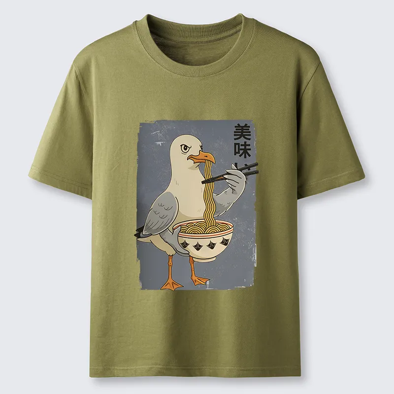 Tokyo-Tiger Pigeons Eating Ramen Classic T-Shirt