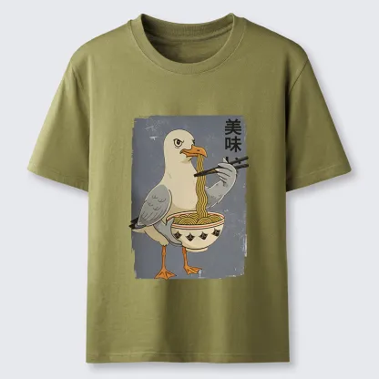 Tokyo-Tiger Pigeons Eating Ramen Classic T-Shirt