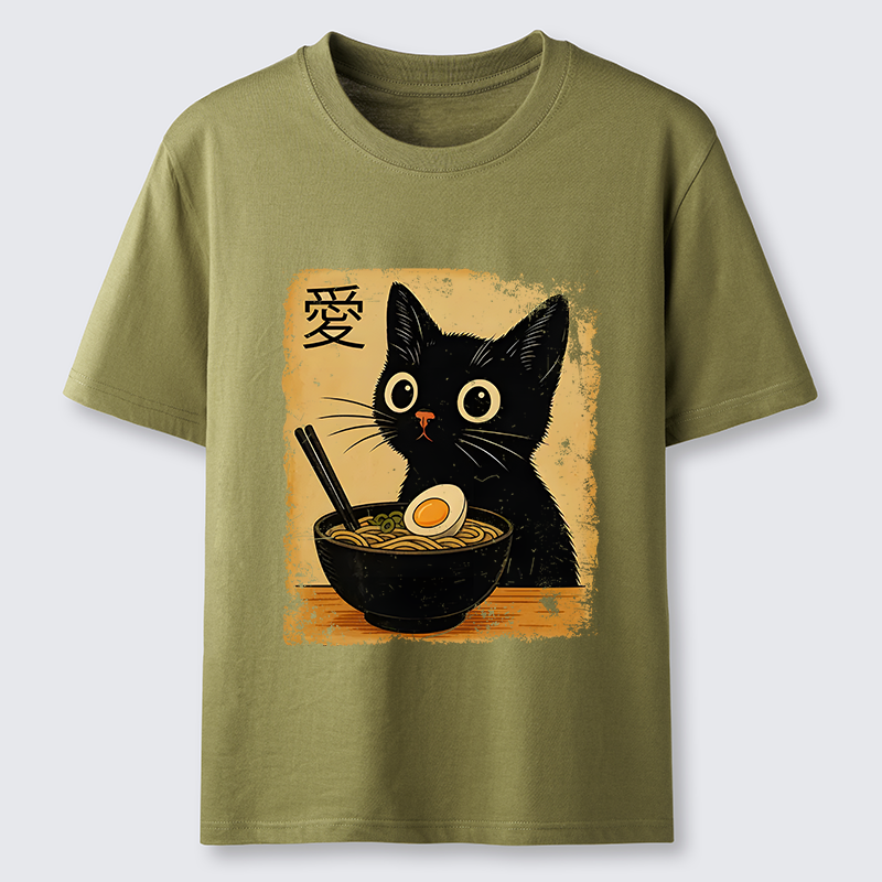 Tokyo-Tiger The Black Cat Ate Ramen Classic T-Shirt