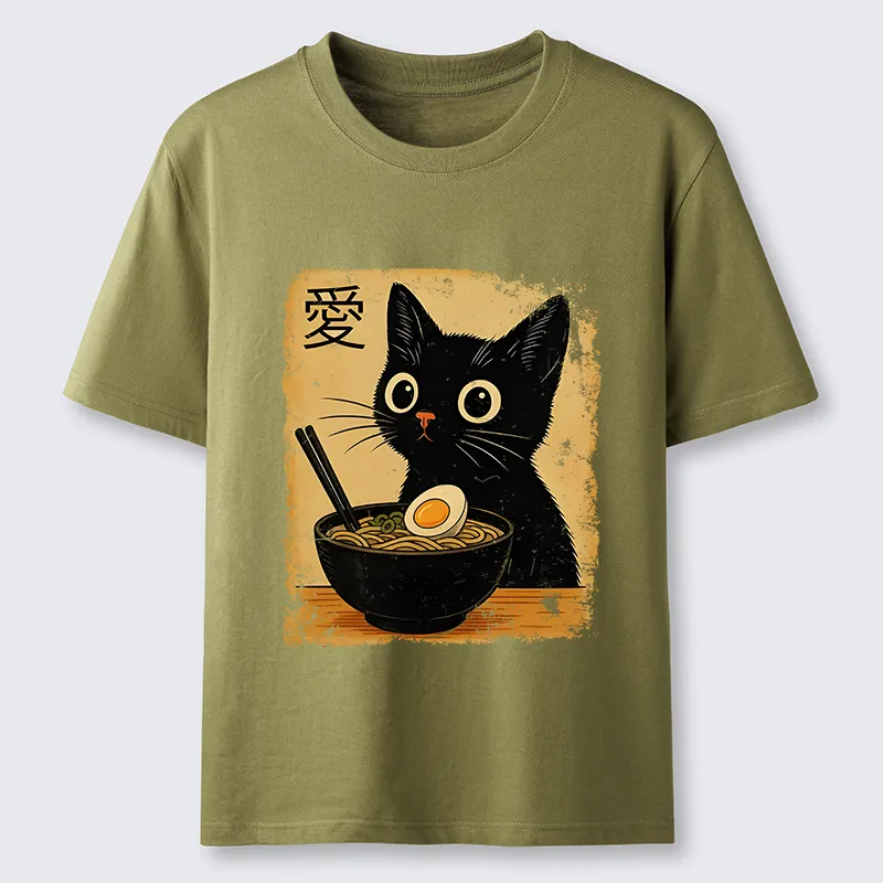Tokyo-Tiger The Black Cat Ate Ramen Classic T-Shirt