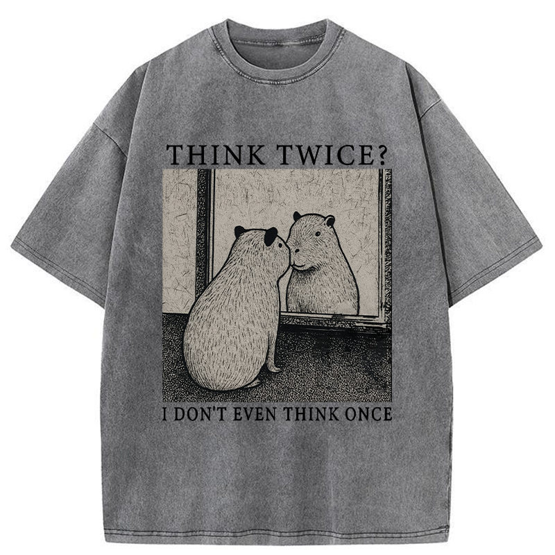 Tokyo-Tiger Capybara That Doesn't Think Washed T-Shirt