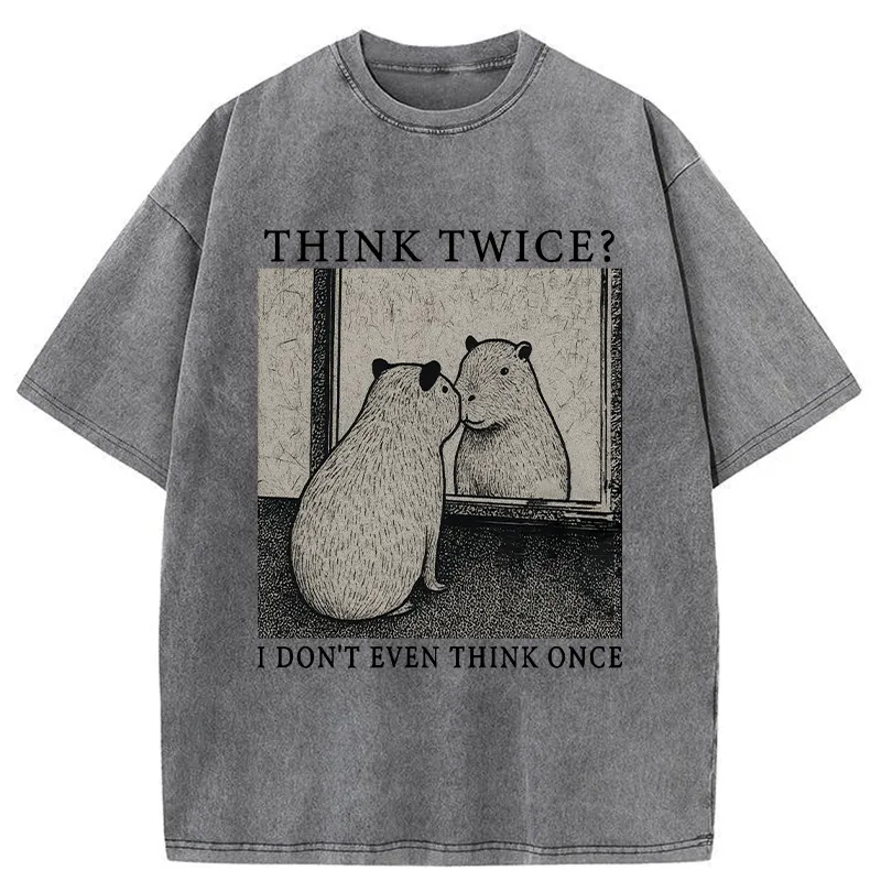 Tokyo-Tiger Capybara That Doesn't Think Washed T-Shirt
